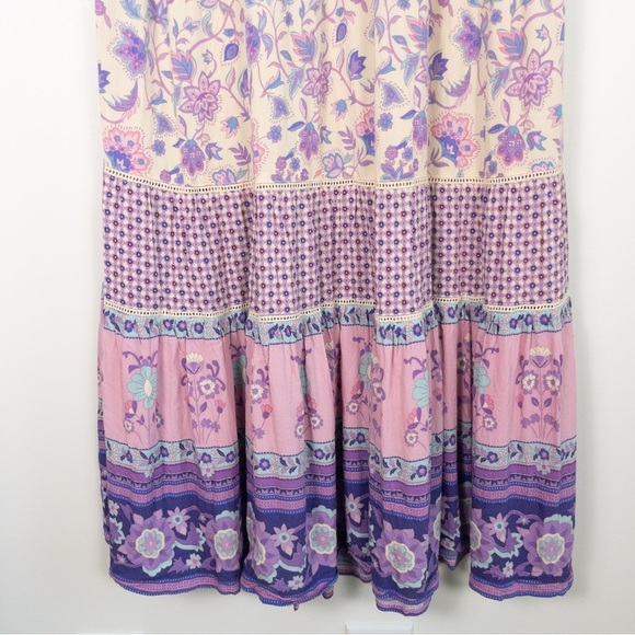 Spell & The Gypsy Portobello Road Lavender Floral Maxi Dress - Picture 3 of 13